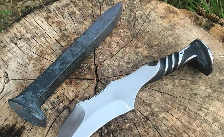 railroad spike knife