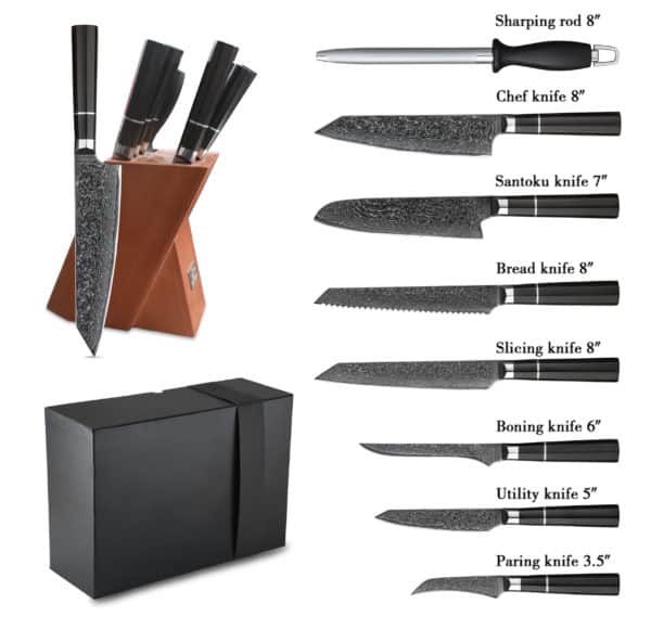 YZ 9pc Knife Set 1