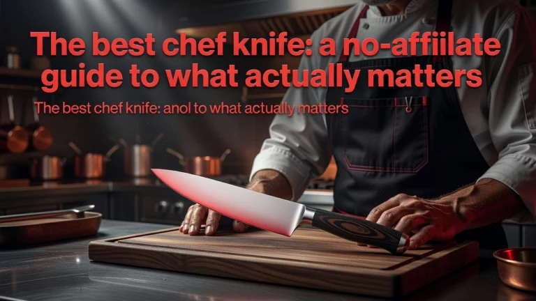 Professional header image for list-based article: The best chef knife: a no-affiliate guide to what actuall...