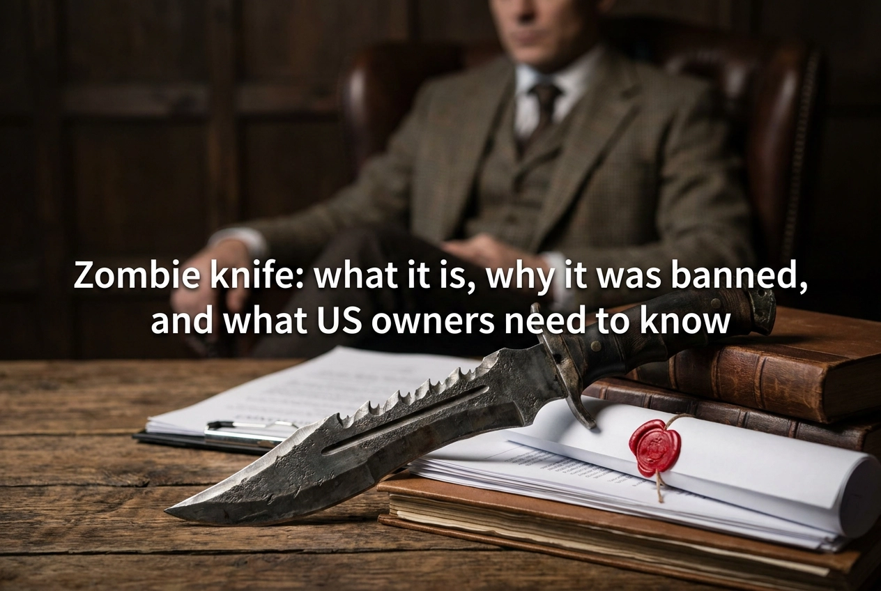 Professional header image for industry analysis: Zombie knife: what it is, why it was banned, and what US ...